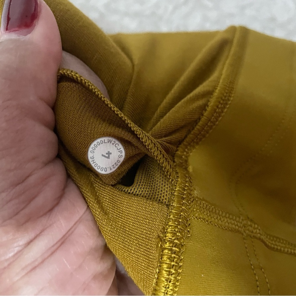 Lululemon Mustard Yellow High-Neck Sports Bra - Picture 5 of 12